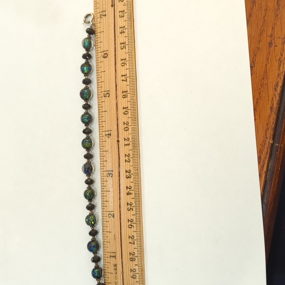 Glitter glass bead bracelet - Picture 3 of 4